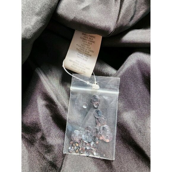 Rebecca Taylor Womens Strapless Sweetheart Sequin Silk Dress Gray Size 10 - Picture 4 of 8